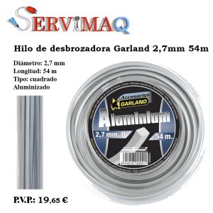 Rollo de hilo aluminizado diametro 2,7mm 54m