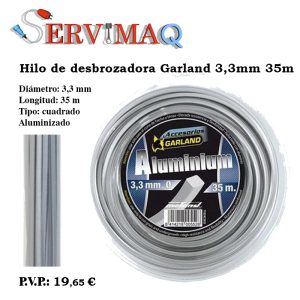 Rollo de hilo aluminizado diametro 3,3mm 35m